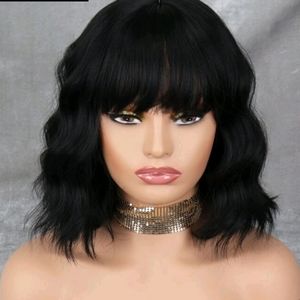 Black synthetic bob